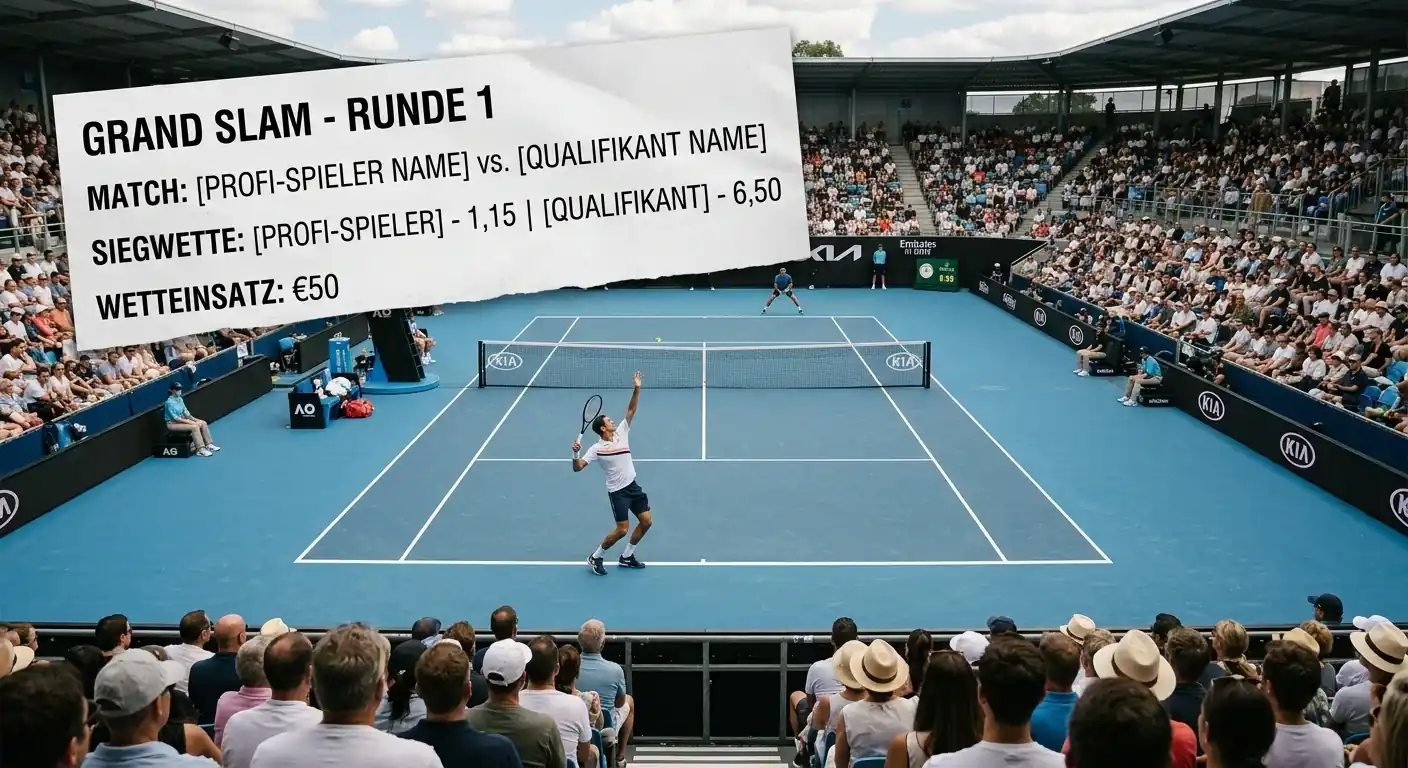 Grand Slam erste Runden als Tennis Kombiwette -- Top-20-Spieler gegen Qualifizierer mit niedrigen Einzelquoten die sich zu attraktiver Gesamtquote kombinieren lassen