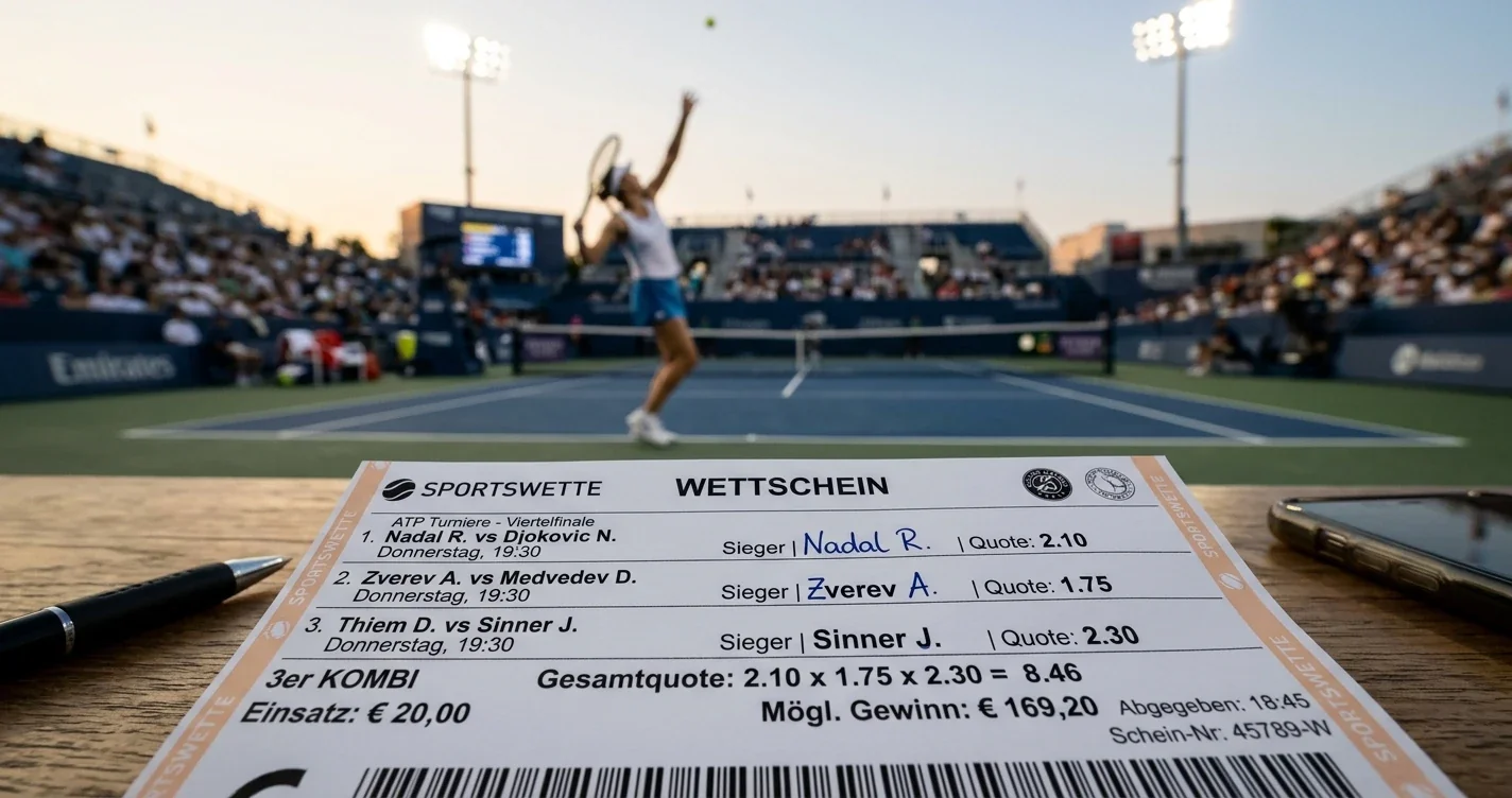 Tennis Kombiwetten Leitfaden 2026 -- Mehrfachwetten auf dem Tippschein mit Quotenmultiplikation und deutschen Regulierungshinweisen